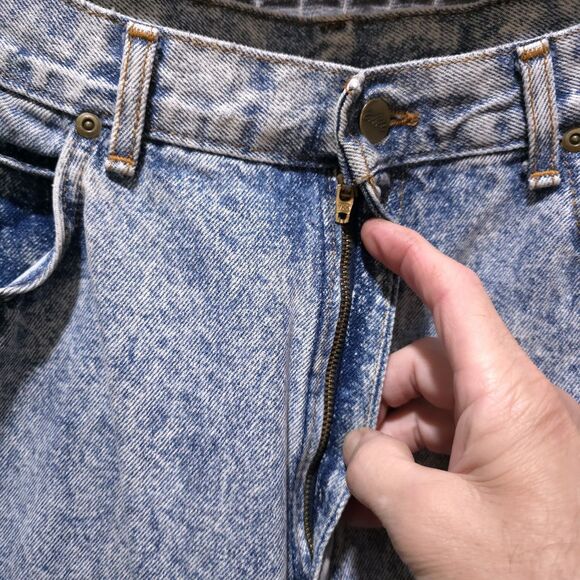 VTG Chic Acid Wash Jeans 18Avg 32x30 High Rise Baggy 80s 90s Y2K Mom Grunge Rock - Picture 6 of 16